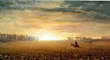 Sunset Canvas Paintings - Sunset of the Prairies
